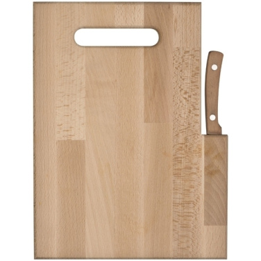 Logo trade promotional giveaway photo of: Wooden board with knife LIZZANO