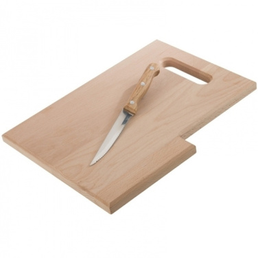 Logo trade promotional merchandise photo of: Wooden board with knife LIZZANO