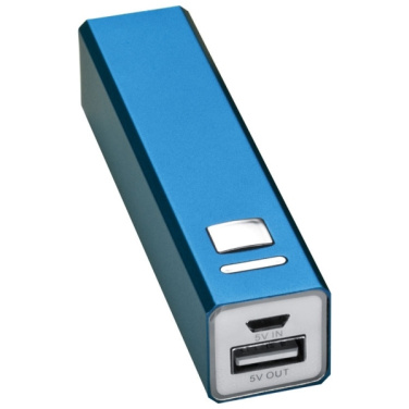 Logo trade business gifts image of: Metal power bank PORT HOPE 2200mAh