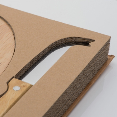 Logo trade promotional items picture of: Cheese chopping board with knife GOUDA