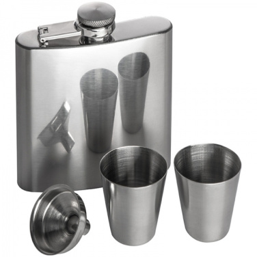 Logotrade promotional merchandise image of: Hip flask with 2 shot glasses SANDVIKEN 170 ml