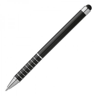 Logo trade promotional items image of: Metal ballpen with touch pen LUEBO