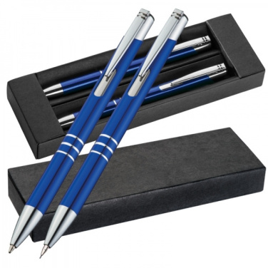 Logo trade promotional gift photo of: Metal writing set CLAREMONT