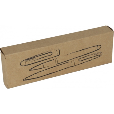 Logotrade promotional product image of: Wooden writing set ballpen and roller INDIANAPOLIS
