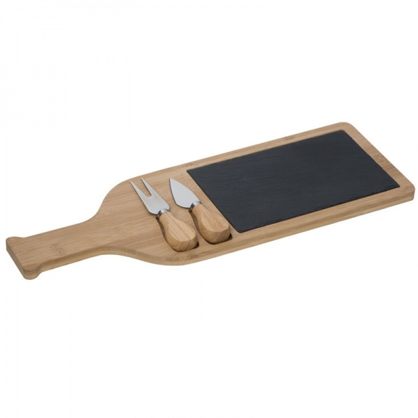 Logotrade promotional giveaways photo of: Cheese chopping board with slate plate CALAIS
