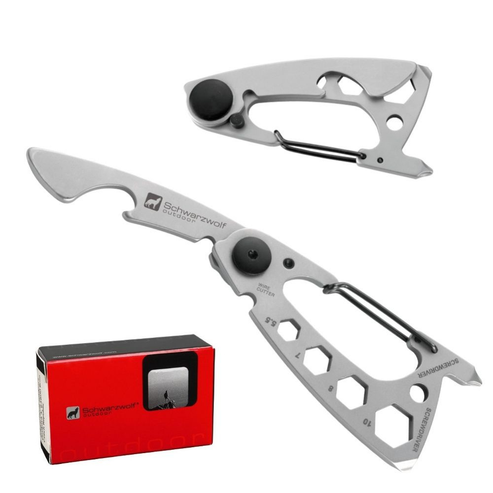 Logotrade promotional item picture of: Multifunctional tool BURUNDI Schwarzwolf