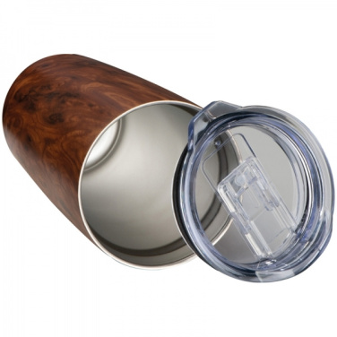 Logotrade promotional gifts photo of: Stainless steel mug with wooden look COSTA RICA 550 ml