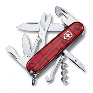 Logo trade promotional products picture of: Pocket knife Climber transparent Victorinox