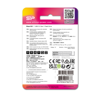 Logo trade advertising products picture of: Pendrive Silicon Power Blaze B21 3.1