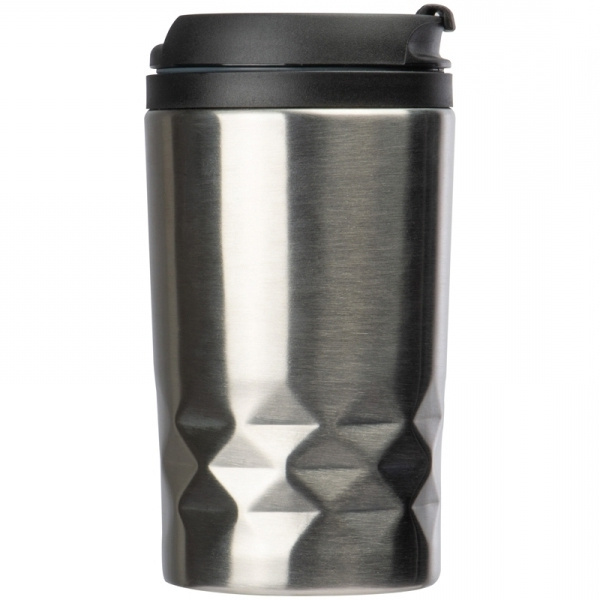 Logotrade promotional product image of: Stainless steel mug with lid ROMA 250 ml