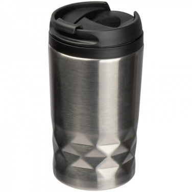 Logotrade promotional products photo of: Stainless steel mug with lid ROMA 250 ml