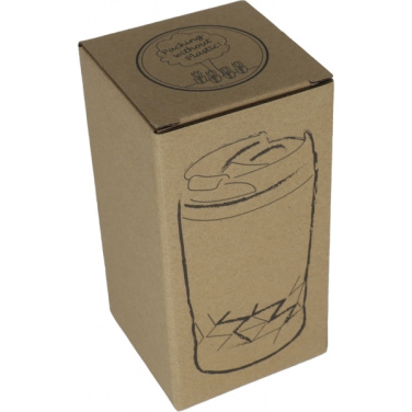 Logo trade promotional gifts image of: Stainless steel mug with lid ROMA 250 ml