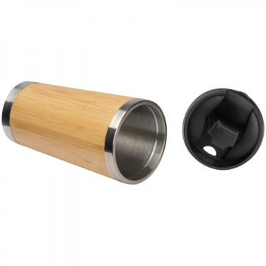 Logo trade corporate gift photo of: Stainless steel mug BAMBOOGARDEN 400 ml