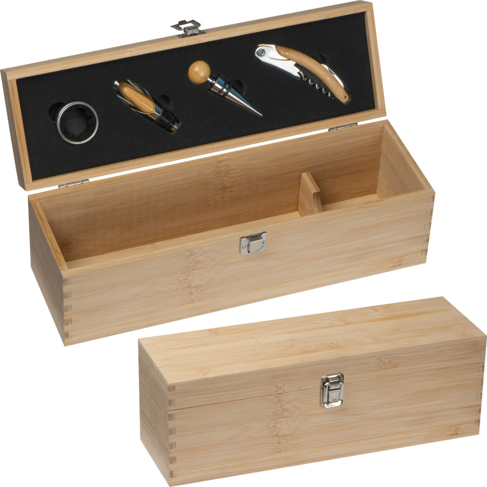 Logotrade promotional items photo of: Wooden wine box SAINT-ETIENNE