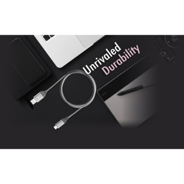 Logotrade promotional item image of: Nylon data transfer cable LK30 Type - C Quick Charge 3.0