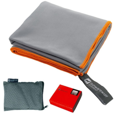 Logotrade promotional product picture of: Towel MALAREN Schwarzwolf