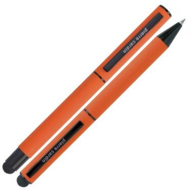Logo trade promotional gifts image of: Writing set touch pen, soft touch CELEBRATION Pierre Cardin