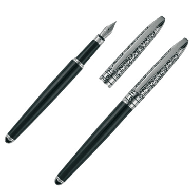 Logo trade promotional gifts picture of: Writing set ballpoint pen & fountain pen JACQUES Pierre Cardin