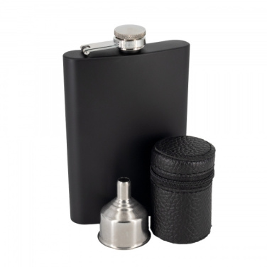 Logotrade advertising product image of: Hip flask MADONIE Schwarzwolf