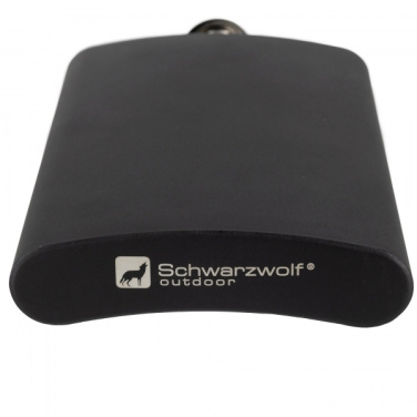 Logo trade promotional products image of: Hip flask MADONIE Schwarzwolf