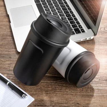 Logo trade promotional merchandise photo of: Thermo mug LIARD Schwarzwolf