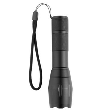 Logo trade promotional merchandise photo of: Flashlight DELGADA Schwarzwolf