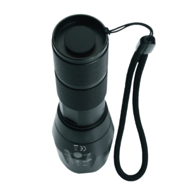 Logo trade advertising products image of: Flashlight DELGADA Schwarzwolf