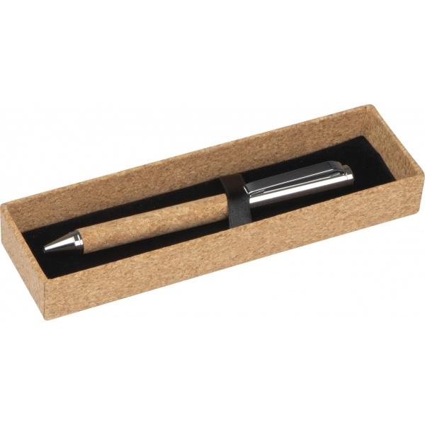 Logotrade advertising products photo of: Twist-ballpen metal and cork LILLEHAMMER