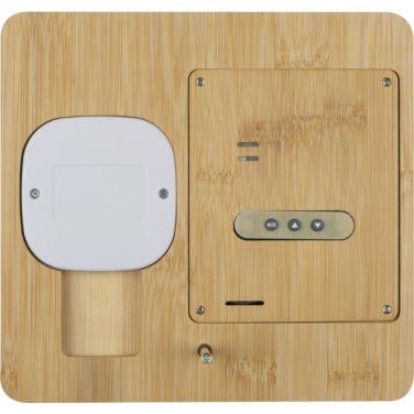 Logo trade promotional gifts image of: Bamboo weather station GRANADA