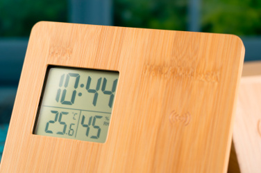 Logotrade promotional merchandise picture of: Bamboo weather station GRANADA