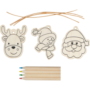 Logotrade promotional gift picture of: Christmas tree tag painting set DRESDEN