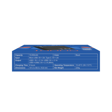 Logo trade promotional gifts image of: POWER BANK SILICON POWER GP15 10 000 MAH