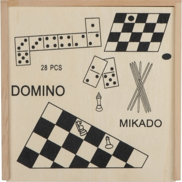 Logo trade advertising product photo of: Wooden game collection RIGA