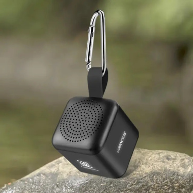 Logo trade business gifts image of: Mini speaker with enlighted logo for engraving