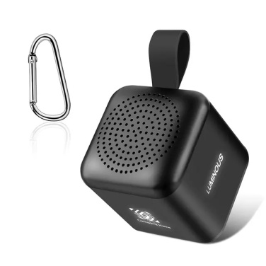 Logo trade promotional gifts picture of: Mini speaker with enlighted logo for engraving