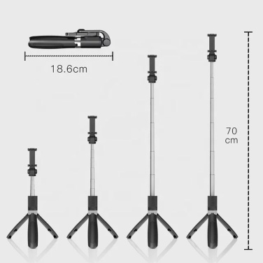 Logo trade corporate gifts image of: Selfie stick with tripod, K06