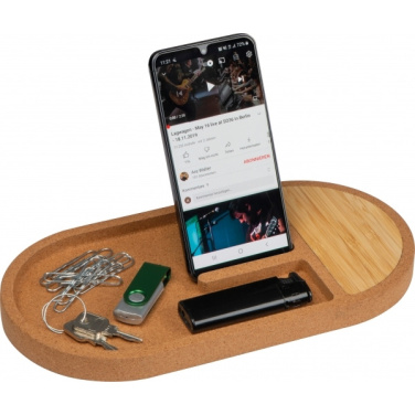 Logo trade promotional giveaways image of: Desk organiser with charging station LANCASTER