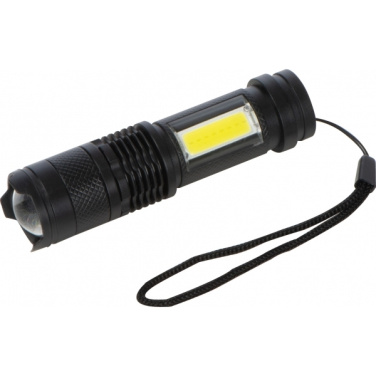 Logo trade promotional merchandise photo of: Rechargeable flashlight AARHUS