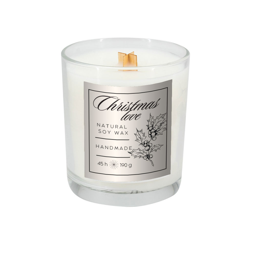Logo trade corporate gift photo of: Soy candle 190g Christmas love