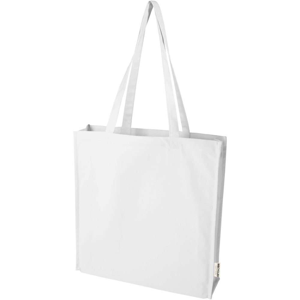 Logo trade promotional products image of: Florida 270 g/m² GRS recycled gusset tote bag 14L