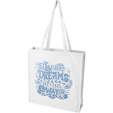 Logo trade promotional gifts image of: Florida 270 g/m² GRS recycled gusset tote bag 14L
