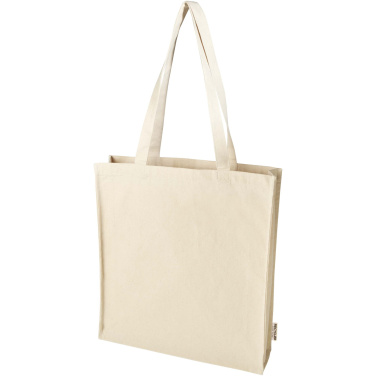 Logo trade promotional giveaways image of: Florida 270 g/m² GRS recycled gusset tote bag 14L