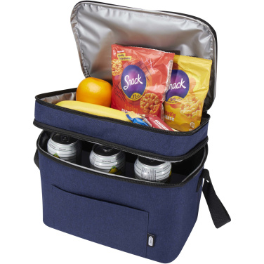 Logotrade promotional gift image of: Tundra GRS RPET double compartments cooler bag 13L
