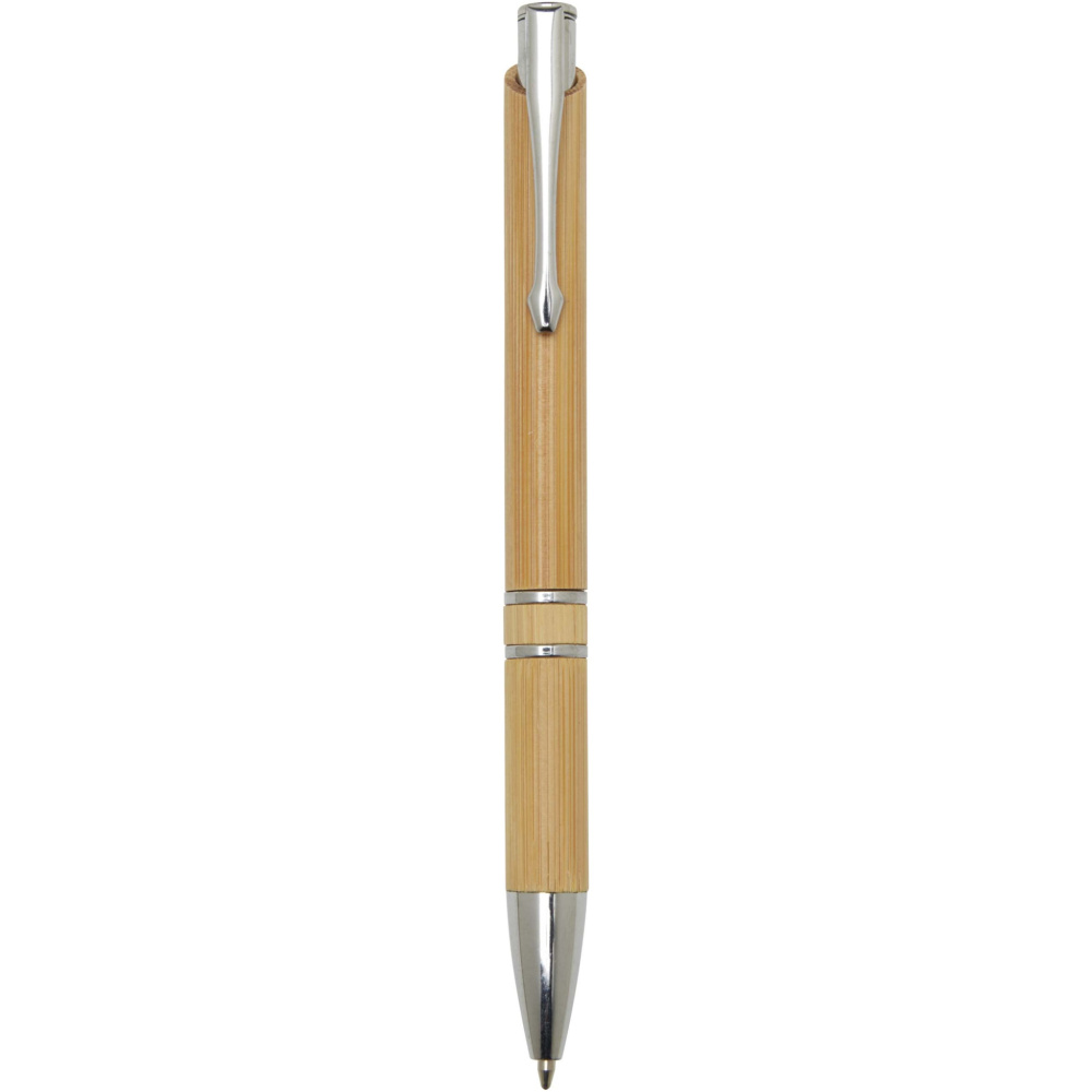 Logotrade promotional products photo of: Wicker bamboo ballpoint pen