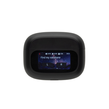 Logo trade promotional products image of: Airtune RCS recycled plastic ANC earbuds with touch screen