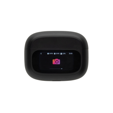 Logo trade corporate gifts image of: Airtune RCS recycled plastic ANC earbuds with touch screen