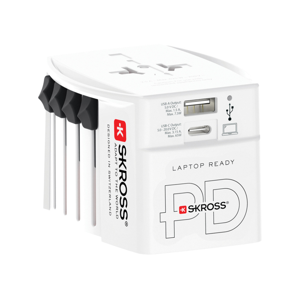 Logotrade corporate gift picture of: SKROSS World Travel Adapter MUV 65W PD with USB C Cable