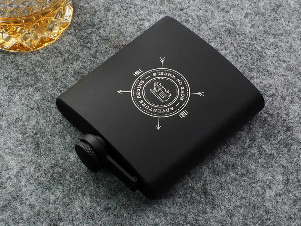 Logo trade promotional gifts image of: Hip flask 190203600