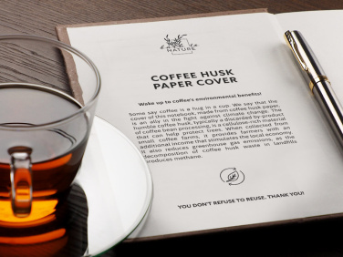 Logo trade promotional merchandise picture of: Recycled Coffee Notebook 209733900
