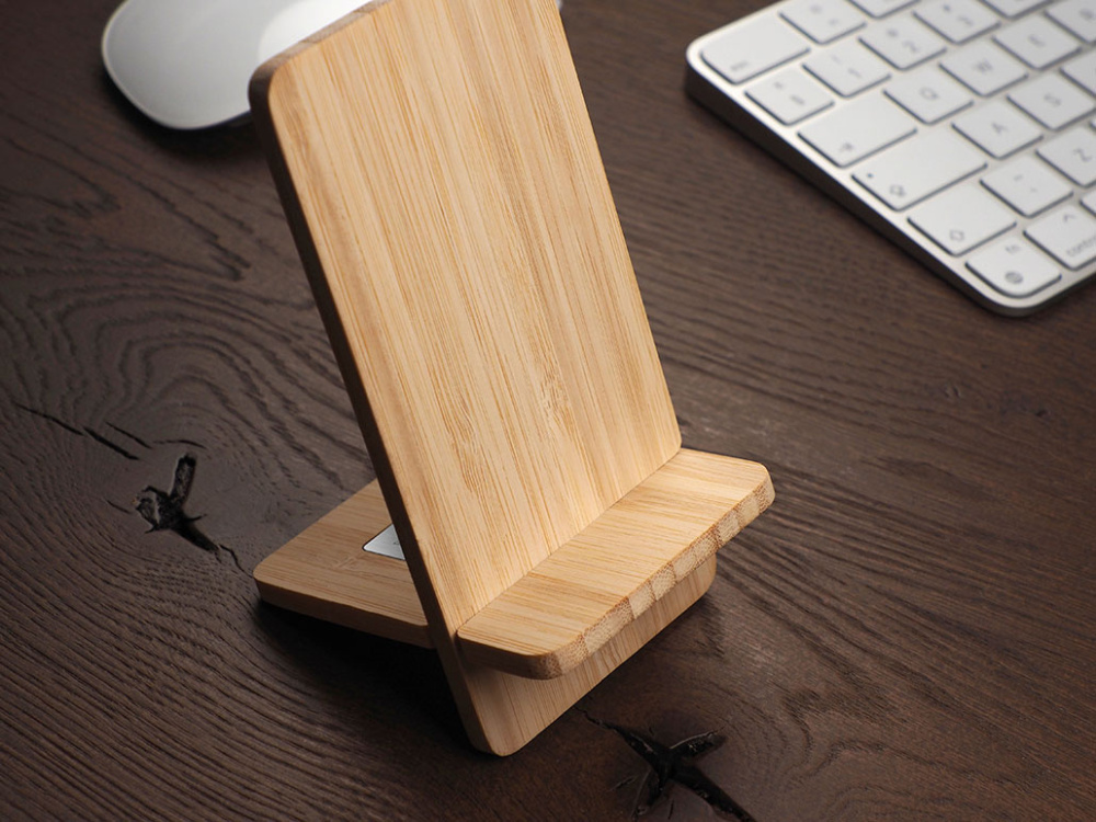 Logo trade promotional giveaways image of: Wooden telephone stand 1834292